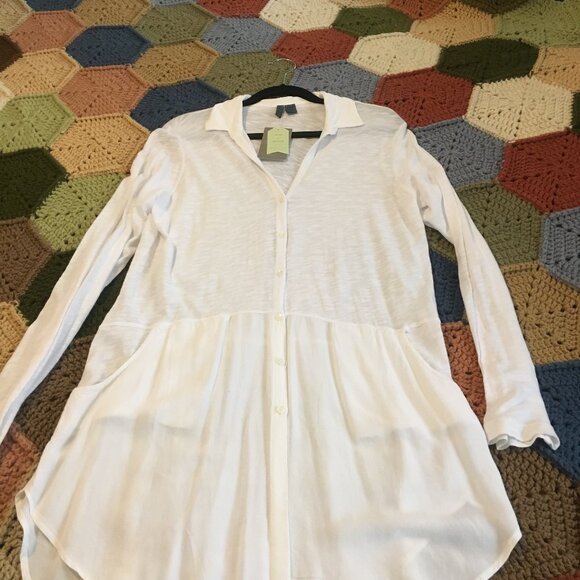 Anthropologie Left of Center Cotton Tunic Top Large NWT - Picture 2 of 10